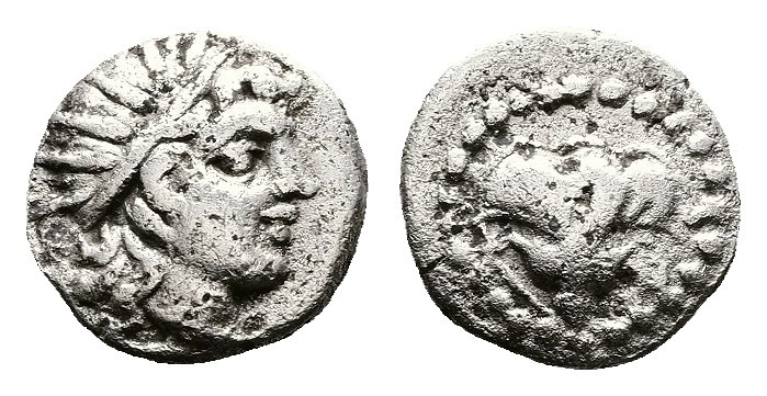 Islands off Caria. Rhodes, circa 188-84 BC. AR Diobol (9.5 mm, 0.90 g). ‘Plintho...