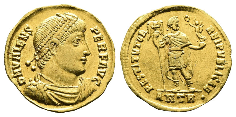 Valens, 364-378 AD. Gold Solidus ( 20,8 mm, 444 g.), Antioch, 364 AD. D N VALENS...