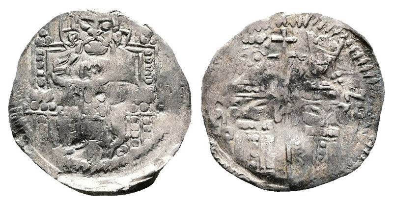 Stefan Uros V 1355-1371. Silver Dinar (Grosso) (16,8 mm, 0,69 g.). [CΦb] ZP ('St...
