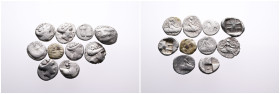 Greek Coins, Selection of 10 Silver Coins mostly from Histiaia (Island of Euboia) with different obverse portraits- 5 coins. Parion, early type- 2 coi...