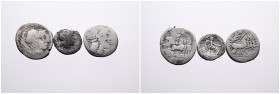 Roman Reppublic, 3 Silver Coins. Rubria, Carbo, Cato (Quinarius). Fine. SOLD AS SEEN, NO RETURN!