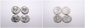 Roman Imperial. Selection of 4 Silver Denarii of Emperor Hadrian with different reverses. Fine+ - nearly Very Fine. SOLD AS SEEN, NO RETURN!