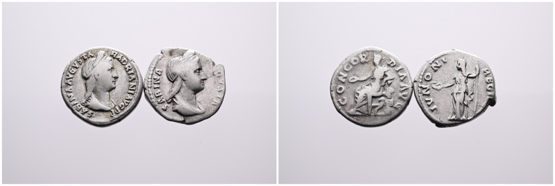 Roman Imperial. Selection of 2 Silver Denarii of Sabina, wife of the Emperor Had...