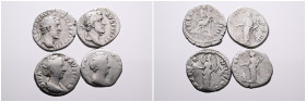 Roman Imperial. Selection of 4 Silver Denarii , Antoninus Pius (2) and his wife Faustina I with different reverses. Very Fine. SOLD AS SEEN, NO RETURN...