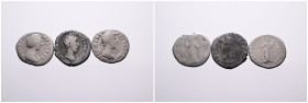 Roman Imperial. Selection of 3 Silver Denarii of Commodus (2) and his wife Crispina (1), with different reverses. Fine +, Very Fine. SOLD AS SEEN, NO ...