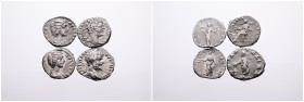 Roman Imperial. Selection of 4 Silver Denarii of Septimius Severus and his wife Julia Domna with different reverses. Very Fine. SOLD AS SEEN, NO RETUR...