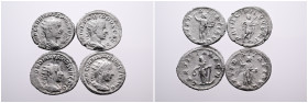 Roman Imperial. Selection of 4 Silver Antoniniani of Gordian III with different reverses. Very Fine. SOLD AS SEEN, NO RETURN!