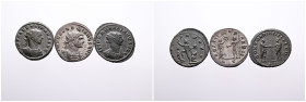 Roman Imperial. Selection of 3 Bronze Antoniniani of Aurelian with different reverses. Very Fine. SOLD AS SEEN, NO RETURN!