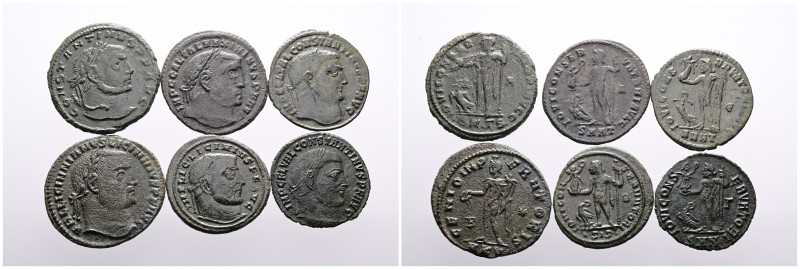 Roman Imperial. Selection of 6 Bronze Follis of Constantine I 'the Great' (3), M...