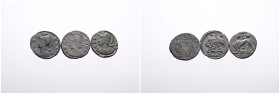 Roman Imperial. Selection of 3 Bronze Commemorative Follis struck under Constantine I 'the Great' VRBS ROMA (3). Very Fine- Good very fine. SOLD AS SE...