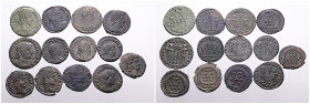 Roman Imperial. Selection of 13 Bronze Follis of Constans, Constantius II, Constantine II with different reverses. Very Fine- Good very fine. SOLD AS ...