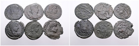 Roman Imperial. Selection of 6 Bronze Centenionalis Constantius II. Very Fine- Good very fine. SOLD AS SEEN, NO RETURN!