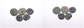 Roman Imperial. Selection of 5 Bronze Coins from the Late Roman Period all with Rarer Facing portraits. Very Fine. SOLD AS SEEN, NO RETURN!