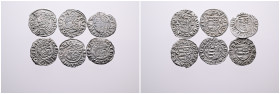 Attractive Selection of 6 Hungarian Medieval Coins Virgin Mary holding the infant Christ 'Patronae' and the coat of arms of Hungary. Very Fine- Good V...