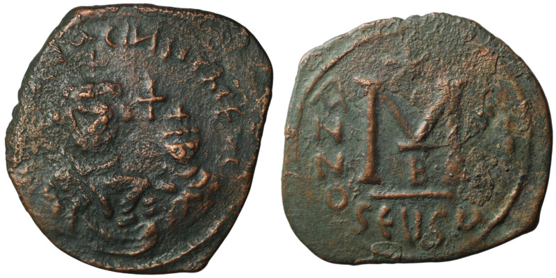 Heraclius, with Heraclius Constantine (AD 610-641). Seleucia Isauriae
AE Follis...