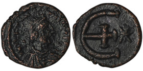 Justinian I (AD 527-565). Theoupolis (Antioch)
AE Pentanummium (15mm, 2,12g)

Repatinated