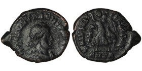 Valentinian II (AD 375-392). Antioch
AE Follis (15mm, 1,83g)

Repatinated