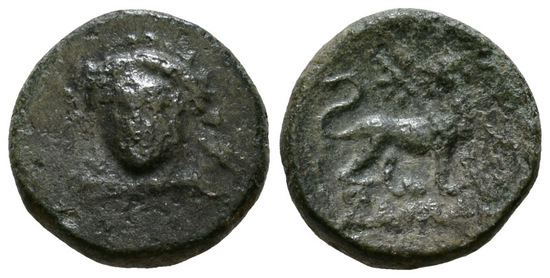 IONIA. Miletos. Circa 350-300 BC. Uncertain magistrate. Obv: Laureate head of Ap...