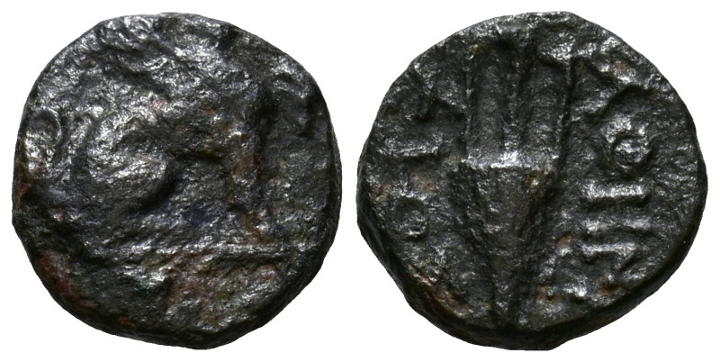 IONIA. Chios. 1st century BC. Athenaois, magistrate. Obv: Sphinx seated right; g...