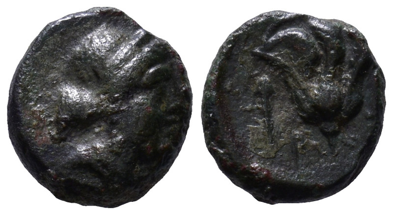 CARIA. Rhodos. Circa 350-300 BC. Obv: Head of Rhodos to right, wearing stephane ...