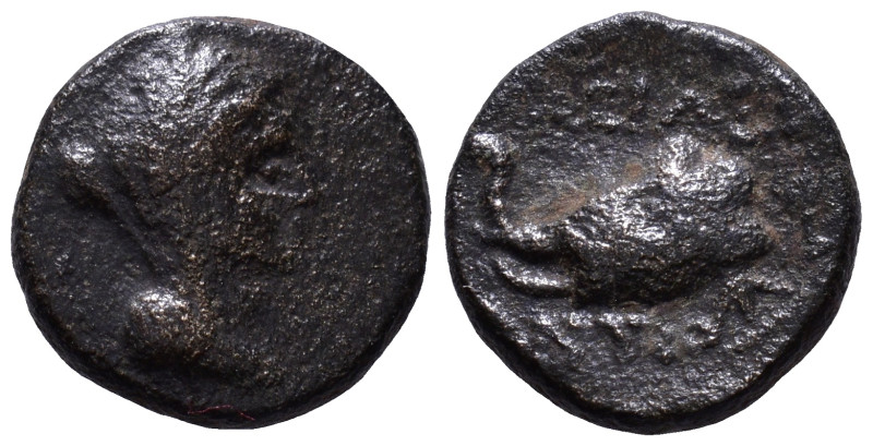 SELEUKID KINGDOM. Antiochos IV Epiphanes. 175-164 BC. Ake-Ptolemaïs mint. Obv: D...