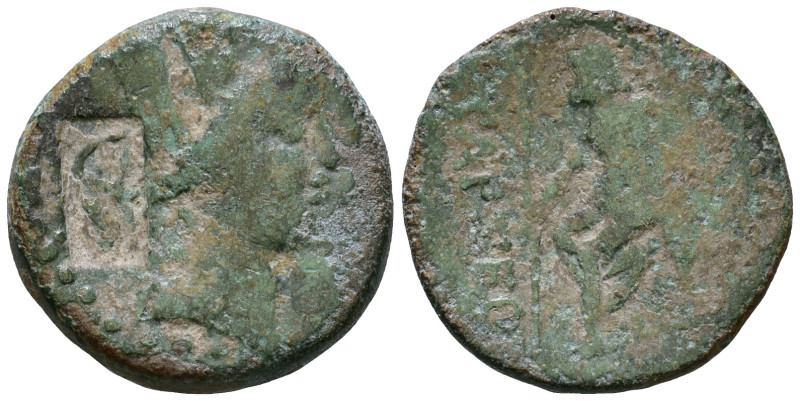 CILICIA. Tarsos. 164-27 BC. Obv: Turreted head of Tyche right; monogram to left....