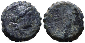 SELEUKID KINGDOM. Demetrios I Soter. 162-150 BC. Obv: Bust of Artemis to right, wearing stephane, with bow and quiver over shoulder. Rev: ΒΑΣΙΛΕΩΣ ΔΗΜ...