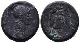 MYSIA. Pergamon. 2nd-1st centuries BC. Obv: ΔΙΟΔΩΡΟΥ, Helmeted head of Athena right. Rev: ΠΕΡΓΑΜΗΝΩΝ, Nike standing right, holding wreath and palm fro...