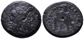 PTOLEMAIC KINGS OF EGYPT. Ptolemy III Euergetes. Hemiobol. 246-222 BC. Tyre mint. Obv: Head of Zeus–Ammon right, wearing tainia Rev: ΠTOΛEMAIOY BAΣIΛE...