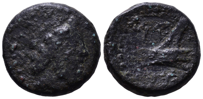 PHOENICIA. Arados. Uncertain date, circa 206-126 BC. Obv: Head of Zeus to right....