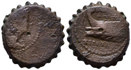 SELEUKID KINGDOM. Alexander I Balas. 152-145 BC. Obv: Diademed head of Alexander Balas to right. Rev: BAΣIΛEΩΣ AΛEΞANΔPOY Prow of galley to left, mono...