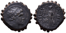 SELEUKID KINGDOM. Alexander I Balas. 152-145 BC. Obv: Diademed head of Alexander Balas to right. Rev: BAΣΙΛΕΩΣ AΛEΞANΔPOY Athena standing left, holdin...