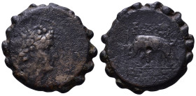 SELEUKID KINGDOM. Antiochos VI Dionysos. 144-142 BC. Obv: Radiate and diademed head right. Rev: ΒΑΣΙΛΕΩΣ ΑΝΤΙΟΧΟΥ ΕΠΙΦΑΝΟΥΣ ΔΙΟΝΥΣΟΥ Elephant advancin...