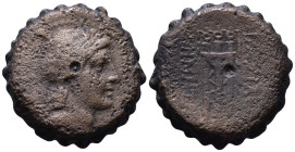 SELEUKID KINGDOM. Demetrios I Soter. 162-150 BC. Obv: Laureate head of Apollo right, with bow and quiver over shoulder. Rev: ΒΑΣΙΛΕΩΣ ΔΗΜΗΤΡΙΟΥ Tripod...