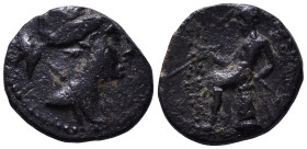SELEUKID KINGDOM. Seleukos III Soter (Keraunos). 226-223 BC. Obv: Draped bust of Artemis to right; quiver at shoulder. Rev: ΒΑΣΙΛΕΩΣ ΣΕΛΕΥΚΟΥ Apollo D...