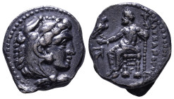 KINGS of MACEDON. Alexander III 'the Great'. 336-323 BC, Tarsos mint. Struck under Menes or Philotas, circa 327-323 BC. Hemidrachm AR Obv: Head of Her...