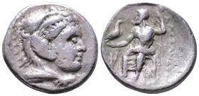 KINGS of MACEDON. Alexander III 'the Great'. 336-323 BC, Posthumous issue of uncertain mint in Greece or Macedonia, circa 310-275 BC. Drachm AR Obv: H...
