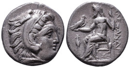 KINGS of MACEDON. Alexander III 'the Great'. 336-323 BC, Posthumous issue, Lampsacus, circa 310-301 BC. Drachm AR Obv: Head of Herakles right, wearing...