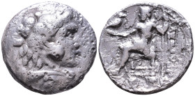 KINGS of MACEDON. Alexander III 'the Great'. 336-323 BC, Uncertain mint (Arados?), circa 325-323 BC. Tetradrachm AR Obv: Head of Herakles right, weari...
