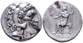 KINGS of MACEDON. Demetrios I Poliorketes. 306-283 BC. In the name and types and Alexander III. Corinth, circa 310-290 BC. Tetradrachm AR Obv: Head of...
