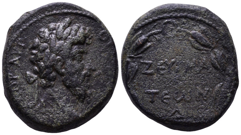COMMAGENE. Zeugma. Lucius Verus. 161-169 AD. Obv: ΑΥΤ Κ Λ ΑΥΡ[Η?] ΟΥΗΡΟΝ Laureat...