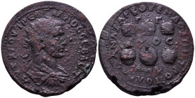 CILICIA. Anazarbus. Trebonianus Gallus. 251-253 AD. Year 270 (251/2 AD). Obv: ΑΥΤΚΡ ΟΥ ΤΡΕΒ ΓΑΛΛΟϹ ϹΕΒΑϹΤ Radiate, draped and cuirassed bust right, se...