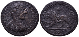 Lydia. Sardis. Elagabalus. 218-222 AD. Obv: ΑΥΤ Κ Μ ΑΥΡ ΑΝΤΩΝΕΙΝΟϹ Laureate, draped and cuirassed bust of Elagabalus, right, seen from rear. Rev: ϹΑΡΔ...