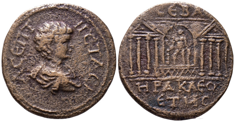 PONTUS. Sebastopolis-Heracleopolis. Geta. Caesar, 198-209 AD. Year 208 (AD 205/6...