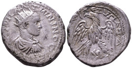 PHOENICIA. Aradus. Diadumenian, as Caesar, 217-218 AD. Obv: ΑΥ ΚAI ΜAP ΟΠ ΑΝΤⲰΝЄΙΝΟC Radiate, draped and cuirassed bust of Diadumenian to right, seen ...