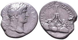 CAPPADOCIA. Caesarea. Hadrian. 117-138 AD. Didrachm AR. Obv: ΑΔΡΙΑΝΟϹ ϹΕΒΑϹΤΟϹ Laureate head of Hadrian, right. Rev: ΥΠΑΤΟϹ Γ ΠΑΤΗΡ ΠΑΤ Mount Argaeus ...