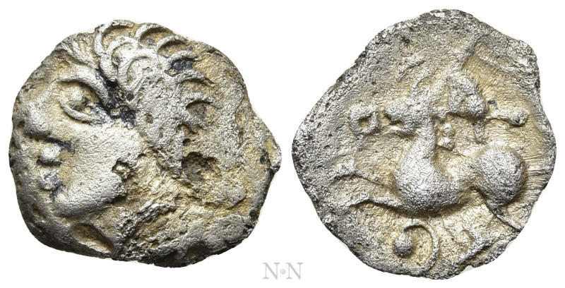 CENTRAL EUROPE. Vindelici. Obol (1st century BC). "Manching" type. 

Obv: Styl...