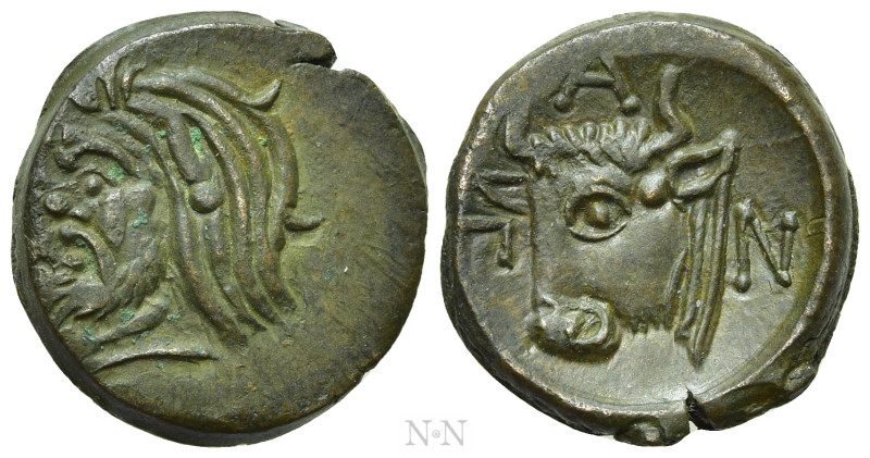 CIMMERIAN BOSPOROS. Pantikapaion. Ae (Circa 325-310 BC). 

Obv: Wreathed head ...