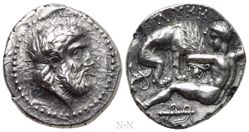 KINGS OF PAEONIA. Lykkeios (Circa 358/6-335 BC). Tetradrachm. Astibos or Damasti...