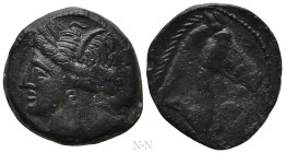 CARTHAGE. Ae (Circa 300-264 BC). Mint on Sardinia
